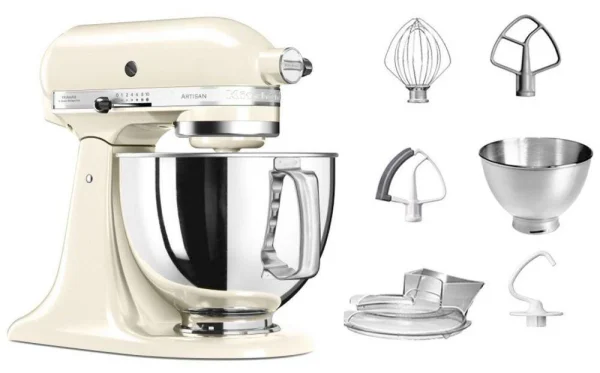 KitchenAid Küchenmaschine ARTISAN 175PS In Creme Mit Fleischwolf Aus Metall 4