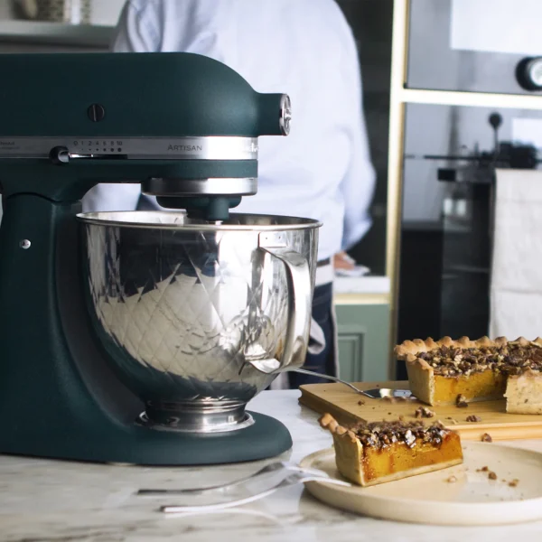 KitchenAid KAD 4.8L Artisan Küchenmaschine Limited Christmas, Pebble Palm + Gesteppte Metallschüssel | 40650 5