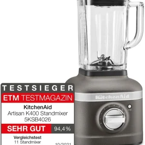 KitchenAid Standmixer Artisan K400 In Imperial Grey 6