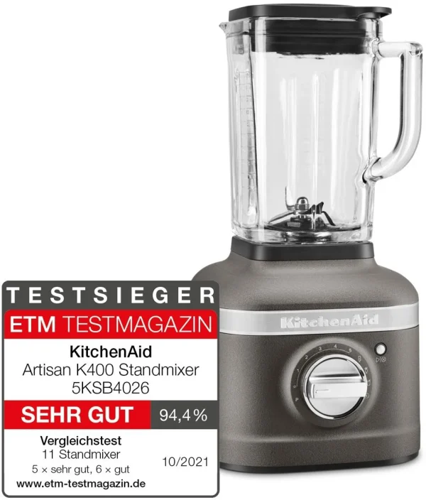 KitchenAid Standmixer Artisan K400 In Imperial Grey 3