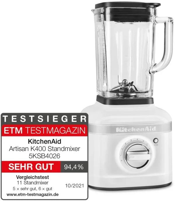 KitchenAid Standmixer Artisan K400 In Weiß 5