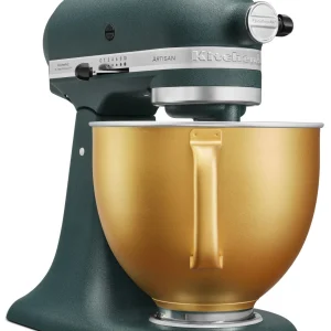 KitchenAid Küchenmaschine ARTISAN 156PS In Pebbled Palm Mit Goldener Schüssel 11