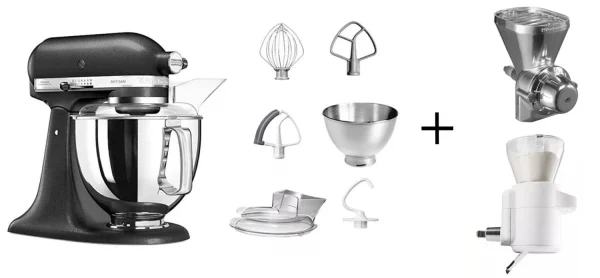 KitchenAid Küchenmaschine ARTISAN 175PS Gusseisen Backprofi-Set 1
