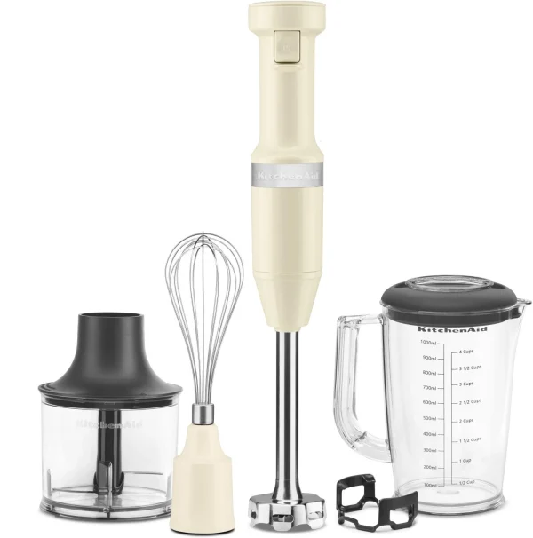 KitchenAid Stabmixer Set In Creme, Kabelgebunden 1
