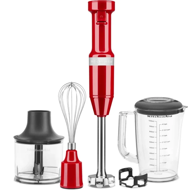 KitchenAid Stabmixer Set In Empire Rot, Kabelgebunden 1