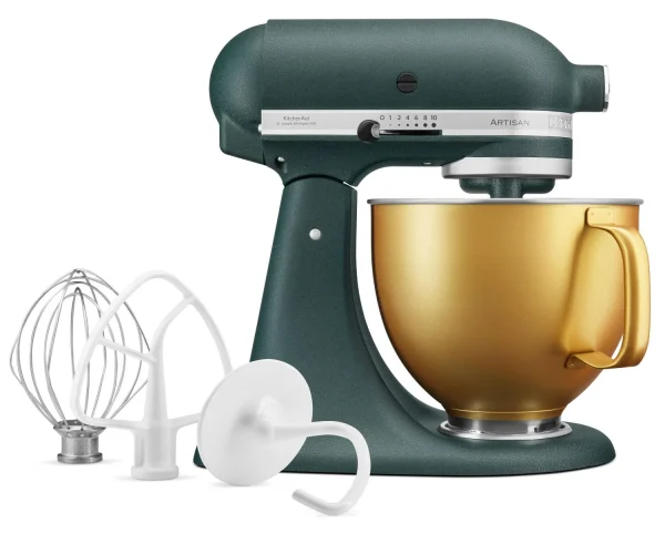 KitchenAid Küchenmaschine ARTISAN 156PS In Pebbled Palm Mit Goldener Schüssel 3